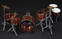 Vistalite Transparent Amber Tribute Zep Miniature Drum Set Replica