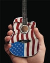 Toby Keith Signature Usa Flag Miniature Guitar Replica Collectible