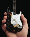 Fender Strat Famous Burnt  Miniature Guitar Replica Collectible