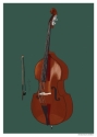 Illustrated Postcard Kontrabass Format: 100x148mm Postkarte
