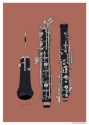 Illustrated Postcard Oboe 1 Format: 100x148mm Postkarte