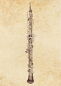 Pointillism Postcard Oboe Format: 100x148mm Postkarte