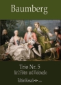 Trio Nr. 5 op.1 für 2 Flöten und Violoncello Partitur und Stimmen