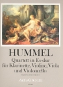 Quartett Es-Dur fr Klarinette, Violine, Viola und Violoncello Partitur und Stimmen
