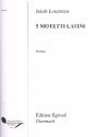 5 Motetti latini for 2-4 female voices (chorus) and organ (piano) score,  archive copy