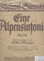Eine Alpensinfonie op.64 fr Klavier zu 4 Hnden Spielpartitur,  Archivkopie