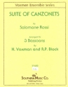 Suite of Canzonets for 3 bassoons score and parts