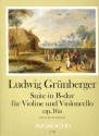 Suite B-dur op.16a fr Violine und Violoncello Partitur und Stimmen