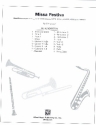 Missa festiva for mixed chorus and orchestra score and instrumental parts