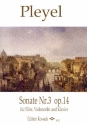 Sonate B-Dur Nr.3 op.14 fr Flte, Violoncello und Klavier Stimmen