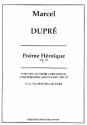 Pome hroique op.33 for 3 trumpets, 3 trombones, snare drum and organ score and parts