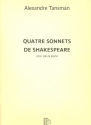 4 Sonnets de Shakespeare pour voix et piano partition (frz/en)