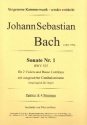 Sonate Nr.1 BWV525 fr 2 Violen und Bc (Cembalo) Partitur und Stimmen