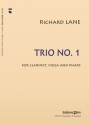 LANE Richard, Trio N� 1 clarinet in Bb, viola and piano