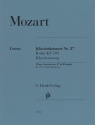 Klavierkonzert Nr. 27 B-Dur KV 595 2 Klaviere zu vier Hnden Klavierauszug