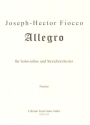 Allegro fr Solovioline und Streichorchester Partitur und Solostimme