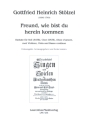 Freund, wie bist du herein kommen fr Soli (SATB), gem Chor, Oboe d'amore, 2 Violinen, Viola und Bc Partitur