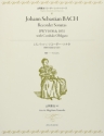 Recorder Sonatas BWV1030 & 1031 Blockflte und Cembalo Partitur und Stimme