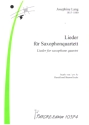 Lieder fr Saxophonquartett Partitur und Stimmen