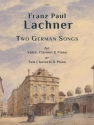 2 German Songs for voice, clarinet and piano (or 2 clarinets and piano) score and parts