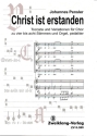 Christ ist erstanden fr gem Chor zu 4-8 Stimmen und Orgel, pedaliter Partitur