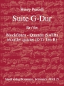 Suite G-Dur fr 4 Blockflten (SATB) Partitur