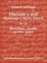 Chaconne g-moll - Hommage  Henry Purcell fr 4 Blockflten (SATB) Partitur