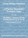 Premire Suite aus '6 Pariser Quartette' fr 4 Blockflten (AATB) und Bc ad lib. Partitur