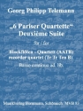 Deuxime Suite aus '6 Pariser Quartette' fr 4 Blockflten (AATB) und Bc ad lib. Partitur