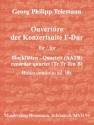Ouvertre zur Konzertsuite F-Dur fr 4 Blockflten (AATB) (Bc ad lib) Partitur