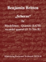 Scherzo fr 4 Blockflten SATB Partitur