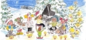 Adventskalender Klappkarte mit Umschlag