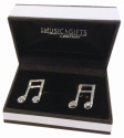 Manschettenknpfe 'Silver-Plated Quavers'  (1 Paar) in Geschenkbox