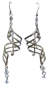Silver-Plated Music Note Drop Earrings