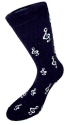 Socks 'Treble Clefs' black/white One Size 6-11 1 pair