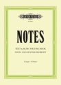 Notes: Text and Music Writing Book  Notiz- und Notenschreibheft