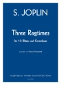 3 Ragtimes fr 10 Blser und Kontrabass, arr. R.Schottstdt 3Fl,3Cl,2Hrn,2Fg,Kb (auch chorisch)