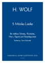 Fnf Mrike-Lieder, arr. R.Schottstdt Mittlere Stimme,Cl,Hrn,Fg,2Vl,Vla,Vcl,Kb