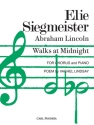 Abraham Lincoln Walks At Midnight gemischter Chor und Klavier Partitur