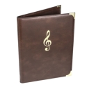 Chor-Notenmappe RH CLASSIC  passend fr DIN A4 Kunstleder Tabak/ Logo Violinschlssel