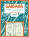 Saibara Japanese Court Songs of the Heian Period Paperback