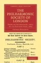 The Philharmonic Society of London From its Foundation, 1813, to its Fiftieth Year, 1862 Paperback