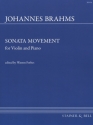Sonata Movement (Sonatensatz, 1853) with Piano Violin and Piano