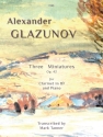 Three Miniatures, Op. 42. Clarinet & Piano Clarinet and Piano