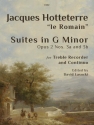 Suites in G minor, Op. 2 Nos. 3a & 3b Recorder