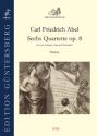 6 Quartette op.8 fr 2 Violinen, Viola und Violoncello Partitur