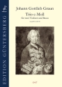 Trio c-Moll Graun WV Av:XV:19 fr 2 Violinen und Basso Partitur und Stimmen