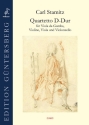 Quartetto D-Dur fr Viola da Gamba, Violine, Viola und Violoncello Partitur und Stimmen