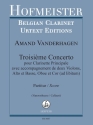 Troisime Concerto fr Klarinette princ., 2 Violinen, Viola, Bass (Oboe, Hrn ad lib.) Partitur