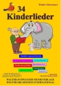 34 Kinderlieder für Instrumente in C u.nd Gesang mit Akkordbezifferung